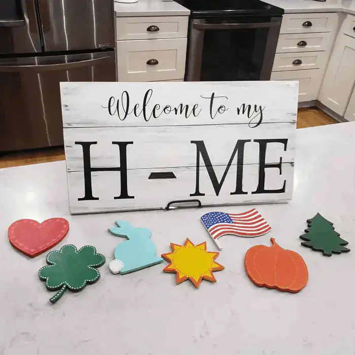 1719046286510.png Welcome to My/Our Home - Seasonal Door Hanger, Family Welcome Sign With 7 Interchangeable Pieces - Gifts for Family, New Homeowners
