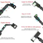 Flexible Rearview Mirror Smartphone Holder