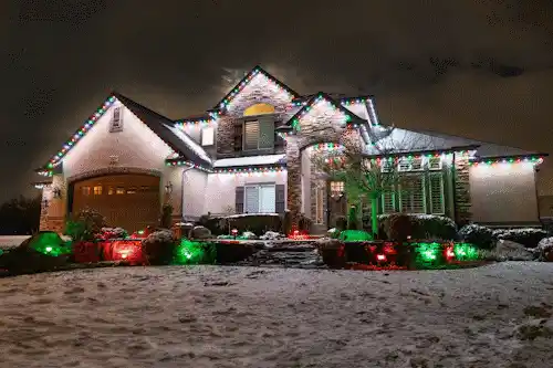 Outdoor Holiday Lighting Animation