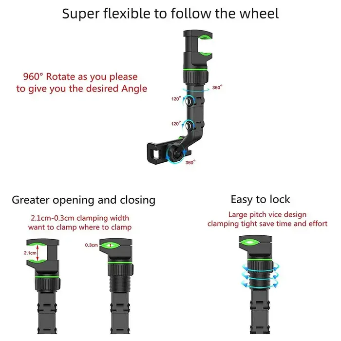 Adjustable smartphone holder
